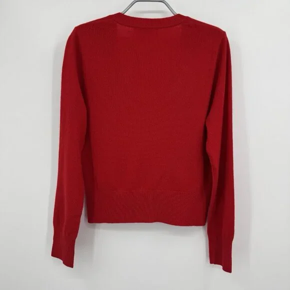 Kilte Collection 100% Washable Cashmere Celine V-Neck Sweater Cherry Red sz 2 M - Picture 8 of 8